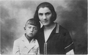 Miriam Matlovsky Bernstein and her son Herschel (Zvi)